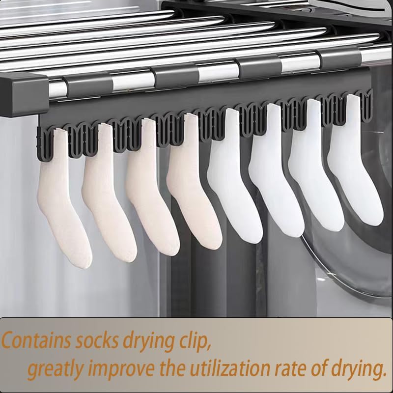 Portable Clothes Drying Rack for Balcony Railings Windowsill, Folding Towel - Image 5