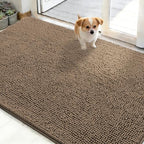 OLANLY Dog Door Mat for Muddy Paws 48x30, Super Absorbent Chenille Mud Mat by OLANLY