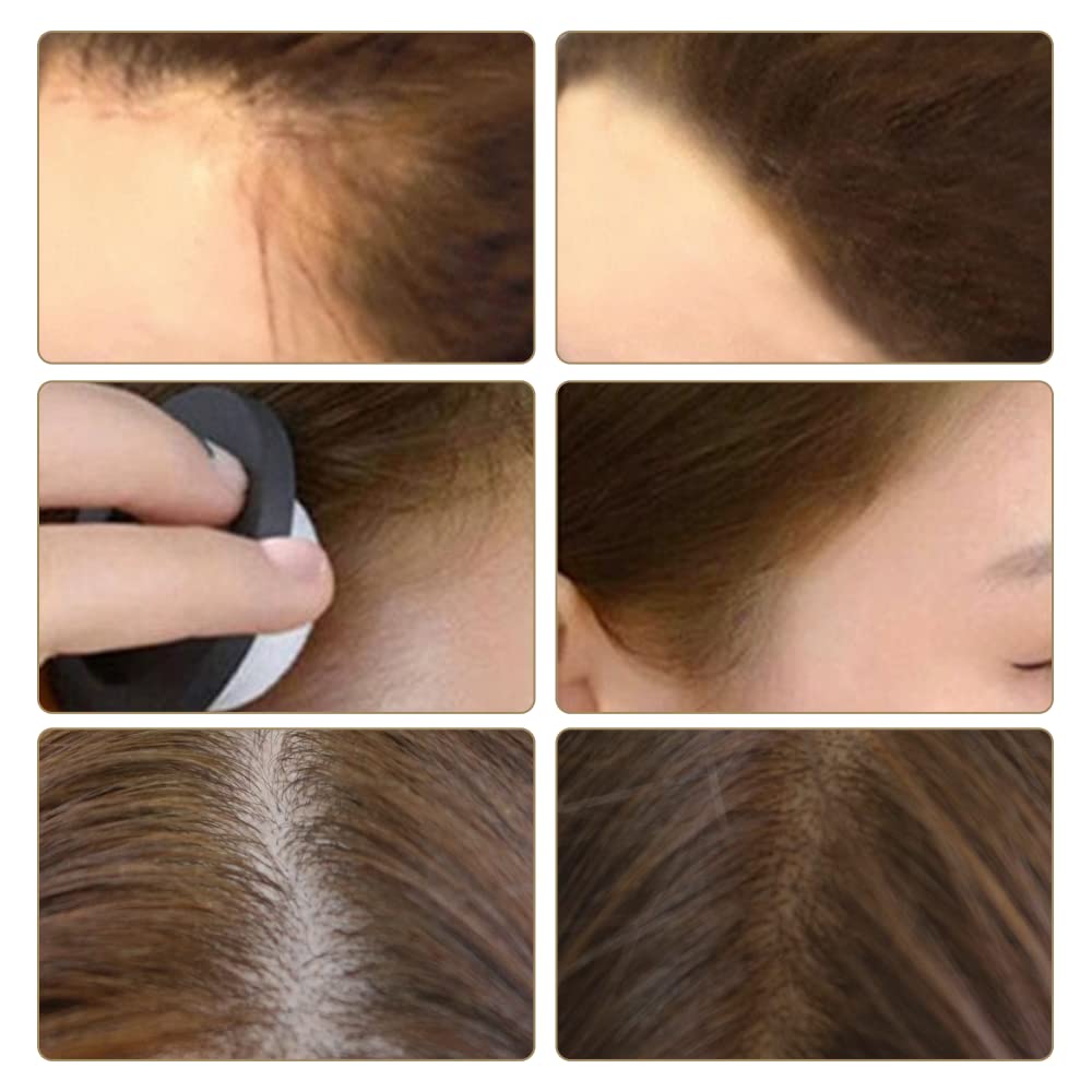 Root Touch Up Powder, Instantly Gray Root Cover Up Hairline Powder, Hair Concealer for Women and Men (A-Light Brown, 2PC)
