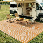 Lahome Outdoor Patio Rug Waterproof 9x12, Camping Rug - Image 3