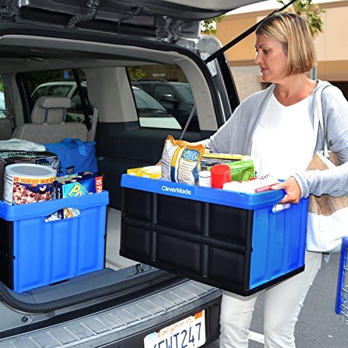 CleverMade CleverCrates Collapsible Storage Bin, Royal Blue - Image 5