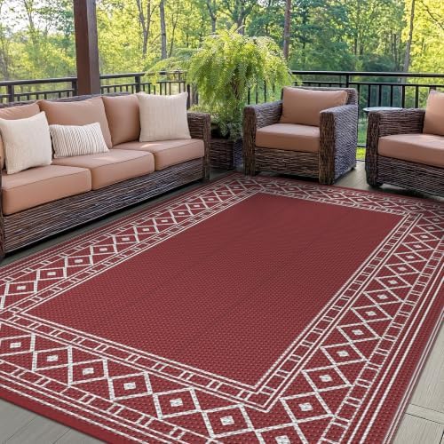 GENIMO Outdoor Rug, Waterproof Plastic Rugs by GENIMO