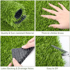 TURSTIN 30 Pcs Artificial Grass Mat, 12 x 12 Inch Synthetic Turf Squares - Image 4