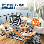 Garvee Large Outdoor Rug Waterproof Reversible Geometric Pattern, Stain - Image 5