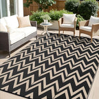OLANLY Outdoor Rug 6x9 ft Waterproof Reversible Chevron Mat by OLANLY