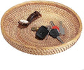 Hipiwe Rattan Key Basket Bowl for Entryway Table, 11.8" Large Wicker Tray by Hipiwe
