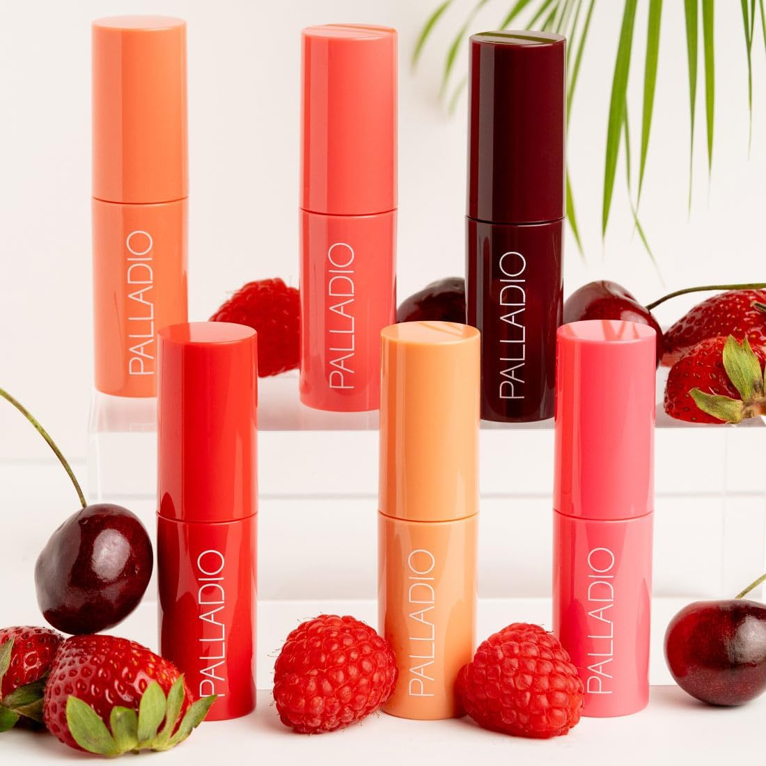 Palladio Jelly Tint, Liquid Stain for Cheeks & Lips, Vivid Color Lip Stain, Lightweight Non-Sticky and Transfer-proof, Natural Finish Makeup, Strawberry Sugar