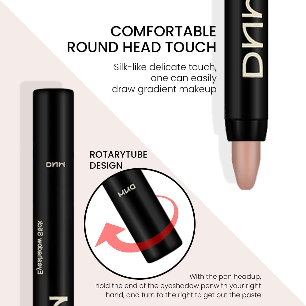 evpct 2Pcs Cream Eyeshadow Sticks Set for Eyes Waterproof, Ginger Matte Caramel Matte Eye shadow Stick Pencil Pen Bulk sombras en crema para ojos 29+30