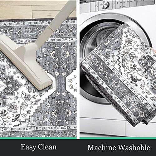 HEBE Boho Kitchen Rugs Set of 3, Non Slip Washable Kitchen Mats - Image 5