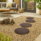 Tierra Verde 4-Pack 18”x18” Cracked Log Rubber Stepping Stones - Image 5