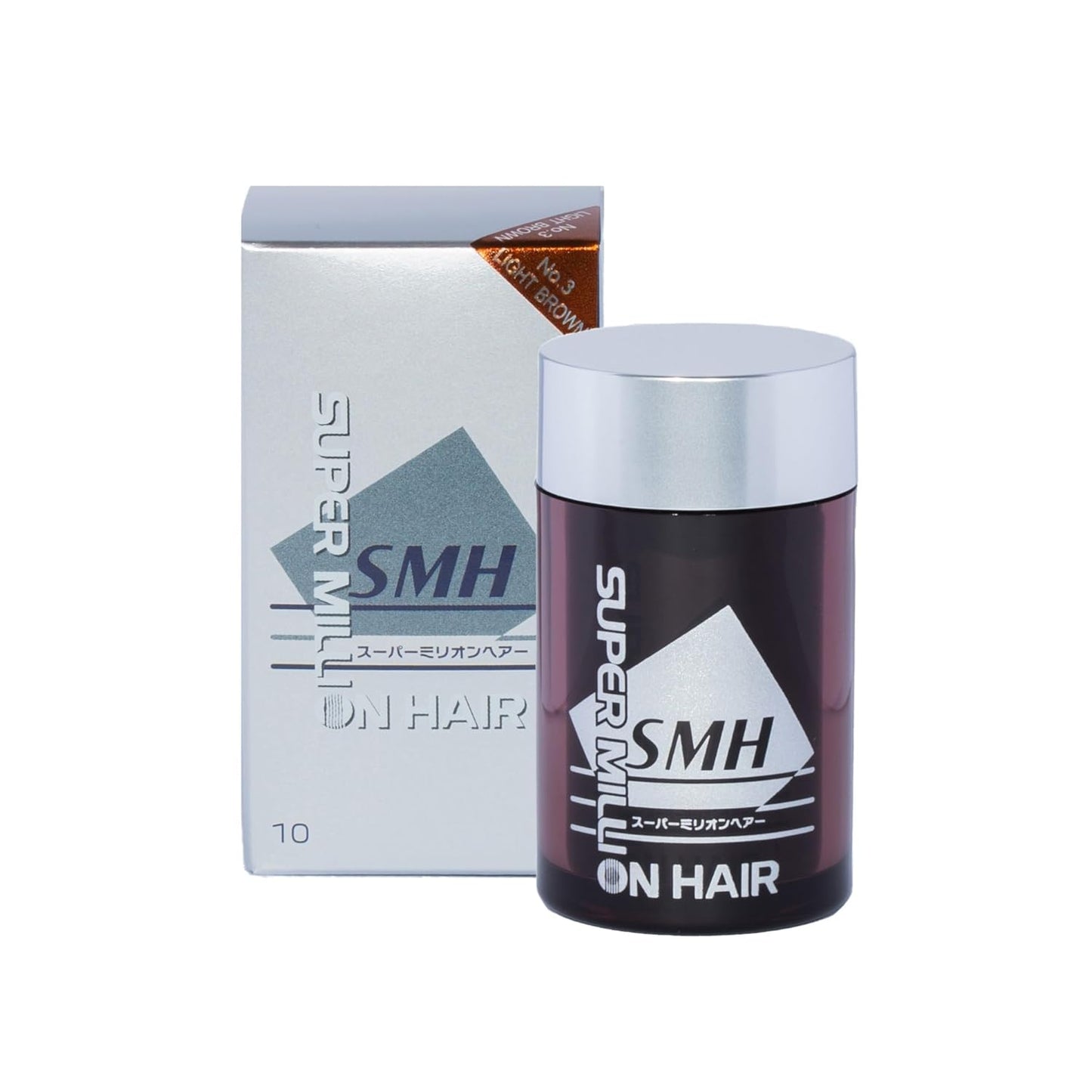 SMH Plant-Based Hair Fibers MADE IN JAPAN – Instantly Conceals Thinning Hair –Long-Lasting, Natural Look – Sweat, Water & Wind Resistant – For Men & Women (10g, Light Brown)