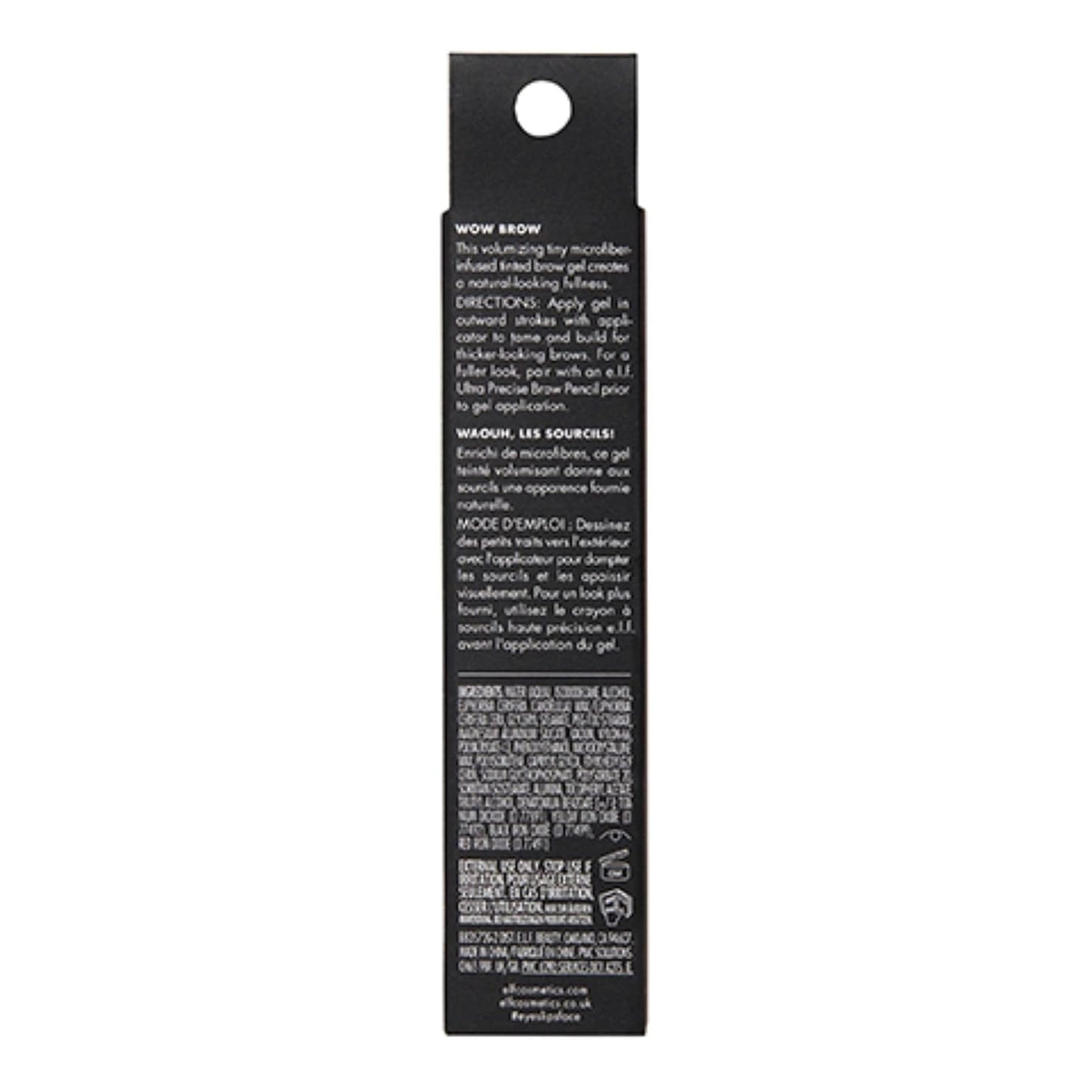 e.l.f. Wow Brow Gel, Volumizing, Buildable, Wax-Gel Hybrid, Creates Full, Voluminous-Looking Brows, Locks Brow Hairs In Place, Neutral Brown