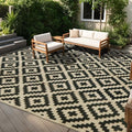 SAND MINE Reversible Mats, Plastic Straw Rug, Modern Area Rug, Large Floor Mat by SANDMIND