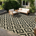 SAND MINE Reversible Mats, Plastic Straw Rug, Modern Area Rug, Large Floor Mat by SANDMIND