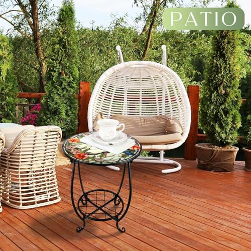 Cinnvoice Outdoor Side Table Small End Patio Porch Table - Image 4