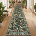 DUKINO 2x12 Washable Runner Rug, Non Slip Animal Rug by DUKINO