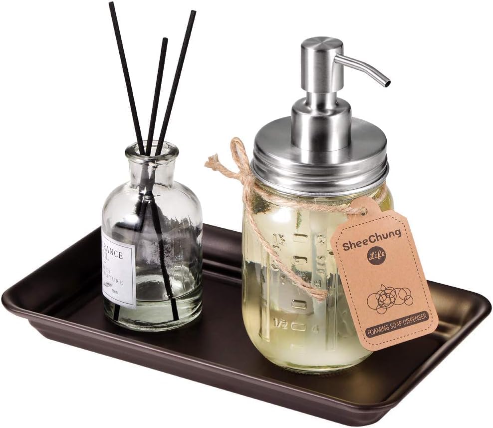 SheeChung Metal Vanity Tray, Bathroom Counter Storage Tray - Image 4