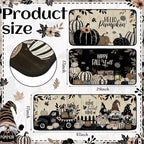 SATINIOR 3 Pcs Fall Kitchen Rugs and Mats Black Pumpkin Non Slip Floor Mats - Image 4