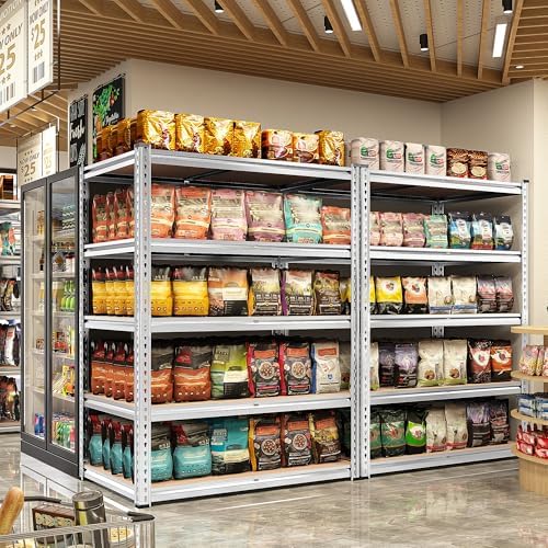 REIBII Galvanized Garage Shelving, 5-Tier Metal Rack - Image 5