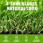 Premium Artificial Grass 5' x 64' Outdoor Rug, 1.38"" Realistic Thick Turf - Image 3