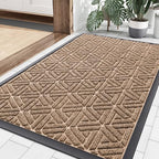 Smiry Front Door Mat Outside Entrance, Low Profile Rubber Doormat by Smiry