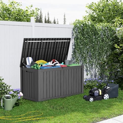 PatioZen 180 Gallon Deck Box, Resin Outdoor Storage Box - Image 3