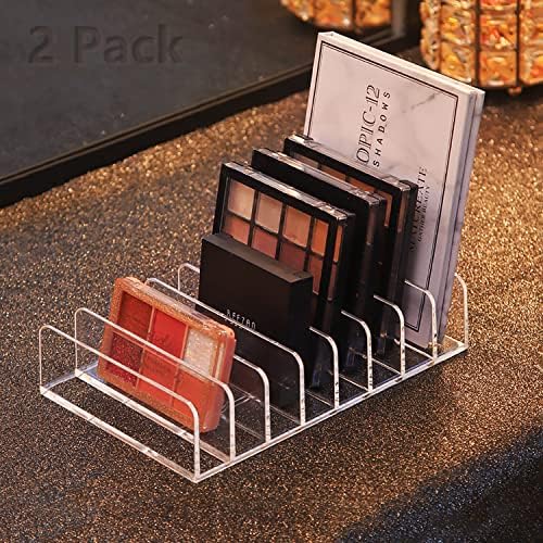 Clear Eyeshadow Makeup Organizer 2Pcs, 8Slot Acrylic Desk Organizer - Image 4