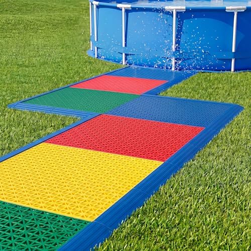 Interlocking Pool Tile 16 Pcs Floor Mat by Chitidr