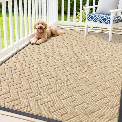 OLANLY Front Door Mat Outside 71x47, All-Season Absorbent Rubber Doormat by OLANLY