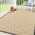 OLANLY Front Door Mat Outside 71x47, All-Season Absorbent Rubber Doormat by OLANLY