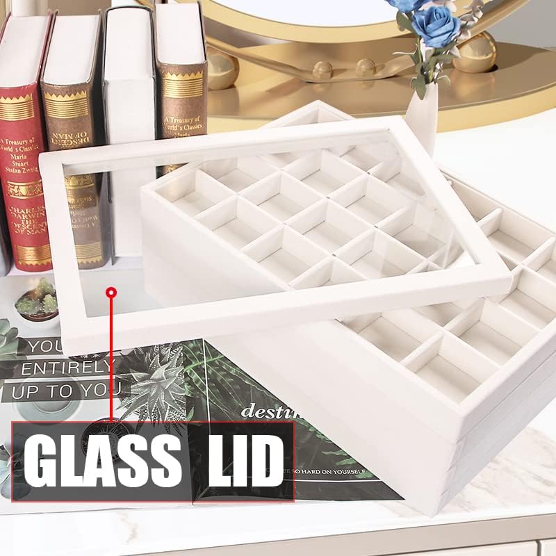 Coward Set of 5 Stackable Jewelry Organizer Tray Necklace Earring Box Storage - Image 3