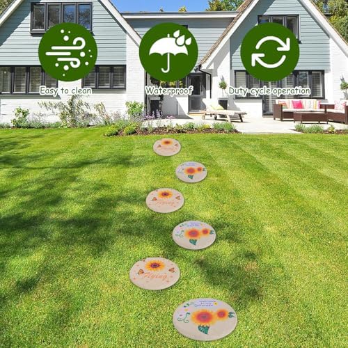 4Pcs Large Stepping Stones Outdoor Garden Walkway, Durable Plastic Pavers - Image 7