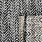 SAFAVIEH Courtyard Outdoor Square Rug 4', Modern Black & Beige CY8022-36621 - Image 3