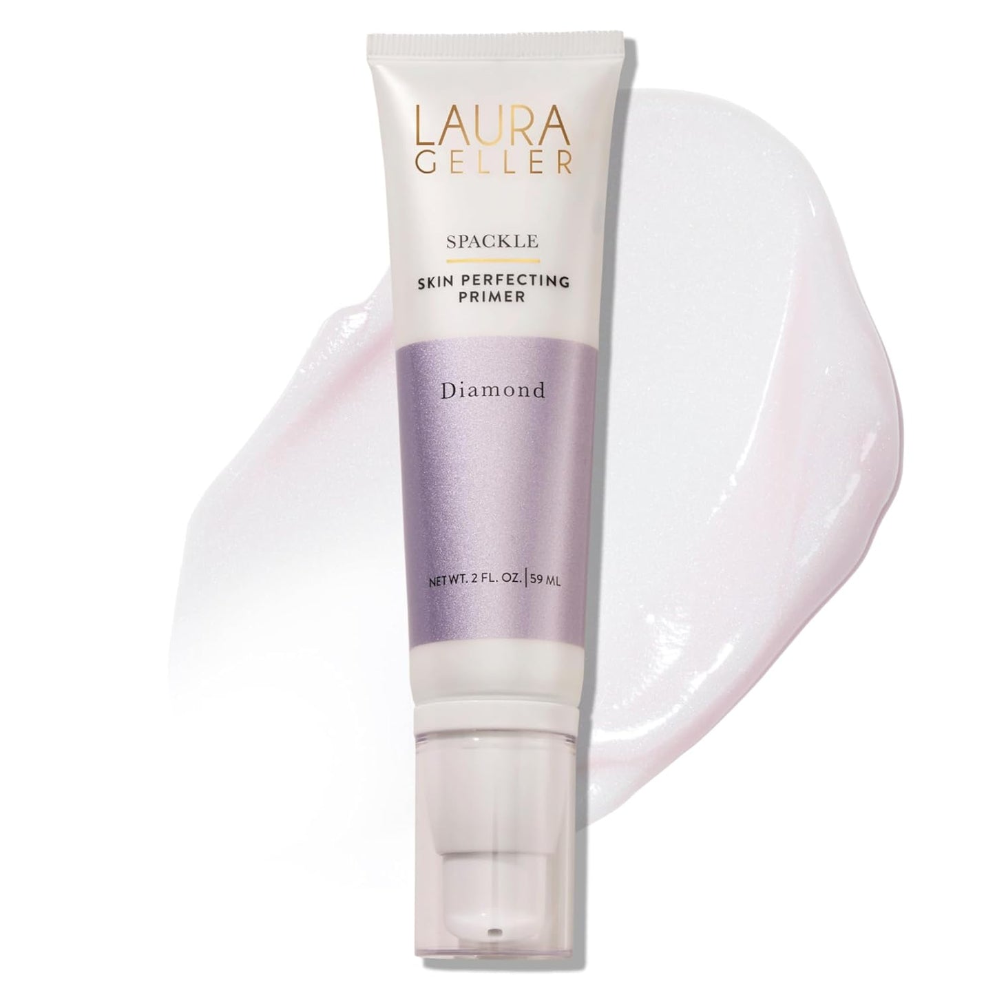 LAURA GELLER NEW YORK Spackle Primer - Diamond - Super-Size 2 Fl Oz - Hyaluronic Acid Makeup Primer for Mature Skin