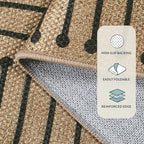 Lahome Geometric 2x8 Runner Rug, Neutral Non Slip Kitchen Entryway Runner - Image 5