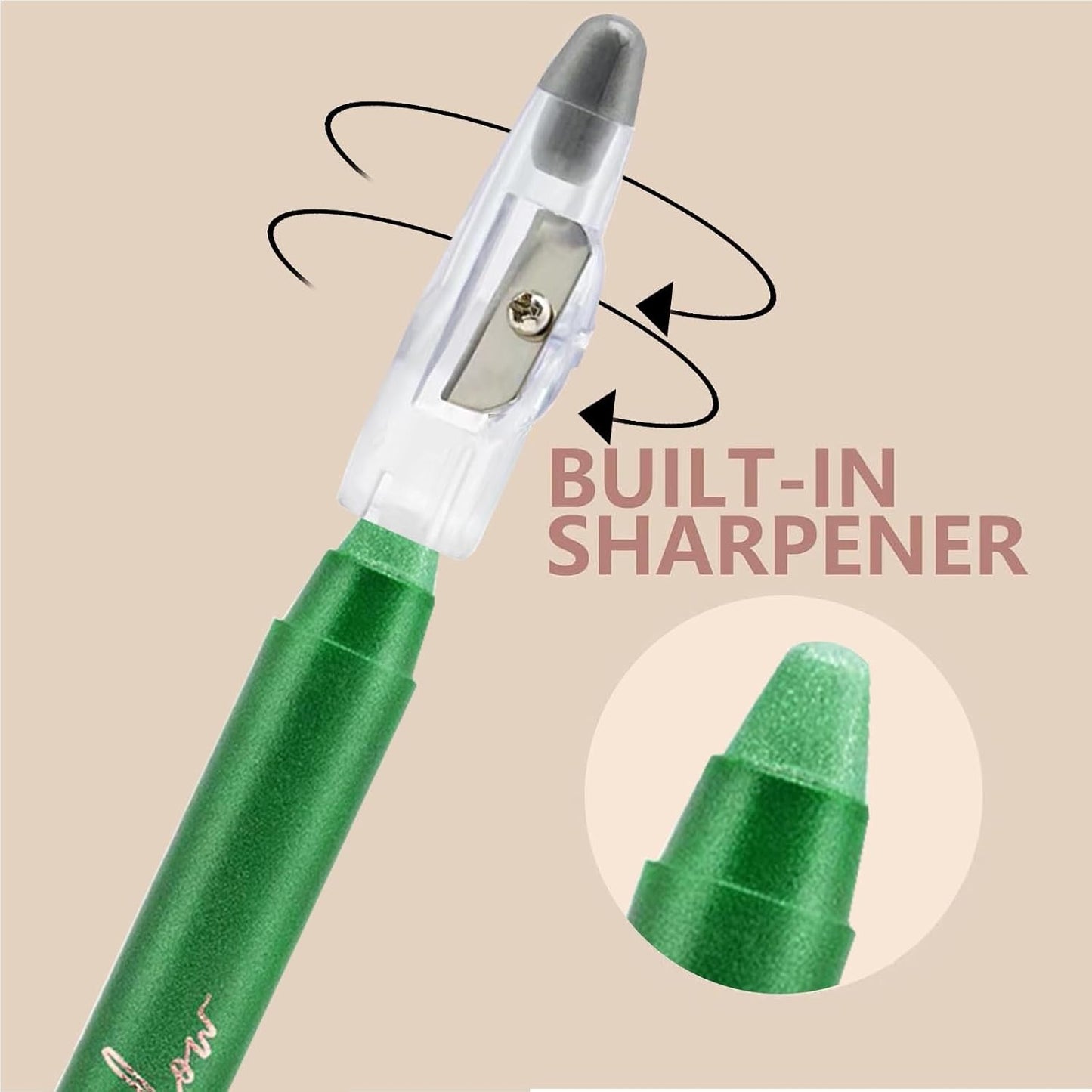 Eyeshadow Stick, Blendable Creamy eyeshadow Eye Brightener Stick, Waterproof Eyeshadow Pencil Long Lasting Crayon, Smooth Shimmer Eye Shadow Highlighter Eye Liner Makeup.#9 Green Grass Shimmer