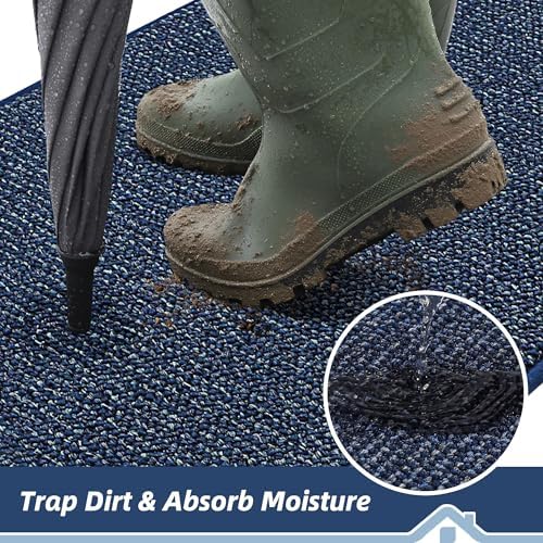 BEQHAUSE Dirt Trapper Door Mat 20" x 32", Non-Slip Washable Doormats - Image 3
