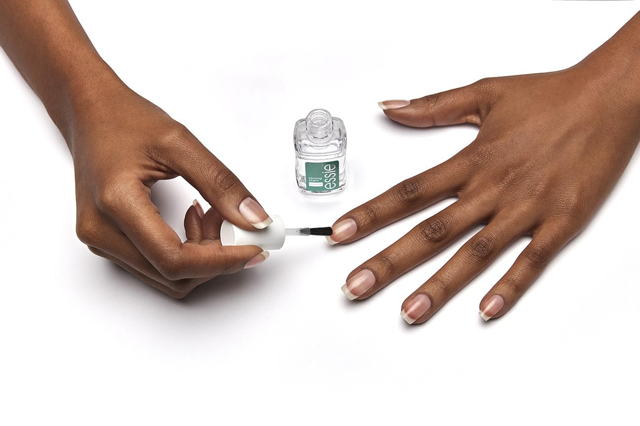 essie Nail Care, 8-Free Vegan, Strong Start Base Coat, strengthening nail polish, 0.46 fl oz