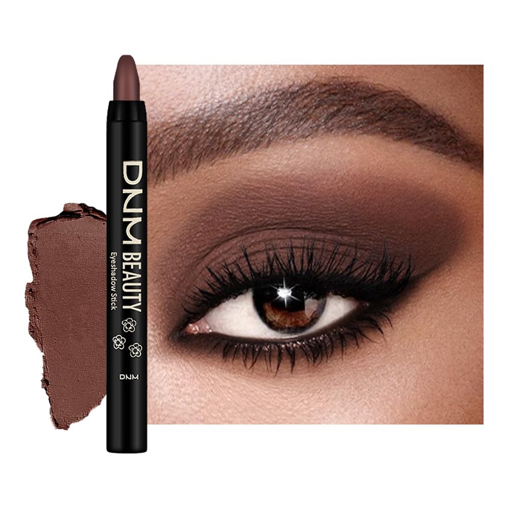 evpct Chocolate Matte Cream Eye Shadow Sticks Brightener Pencils for Women, Rich Chocolate Silky Eyeshadow Applicator Stick Pen Waterproof, Blendable Crease-Proof Stick Eyeshadow Matte Eye Makeup 66