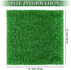 TURSTIN 12 Pcs Artificial Grass Mat, 12 x 12 Inch Synthetic Turf Squares - Image 2