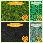 Realistic Artificial Grass Rug 7 FT x 59 FT Fake Faux Turf Grass, 0.8"" Indoor - Image 4