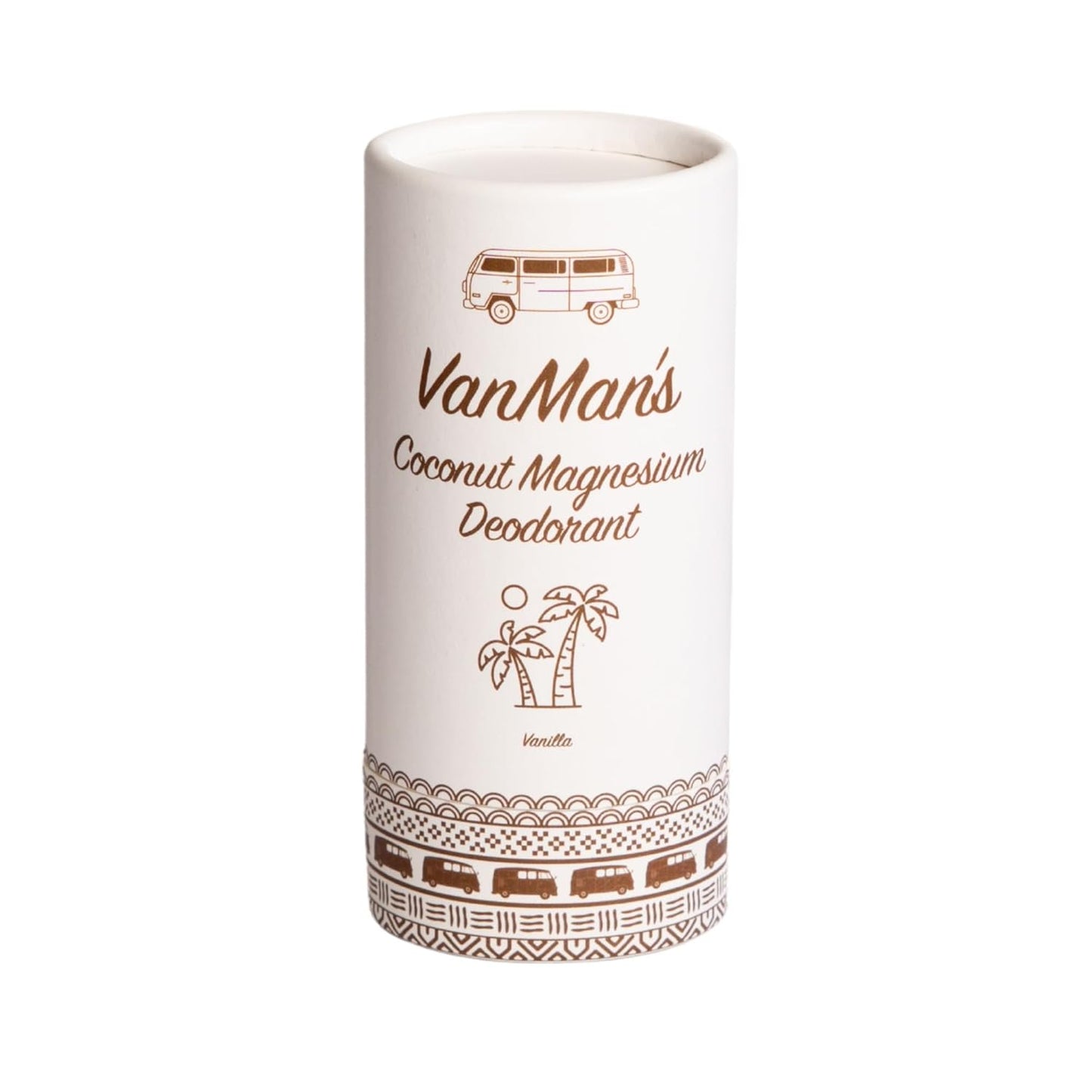 VanMan Magnesium & Vanilla Deodorant Stick - Natural Aluminum Free Deodorant for Women & Men - Effective Odor Control for Skin - With Tallow, Shea Butter & Organic Madagascar Vanilla Bean - 2 Fl Oz