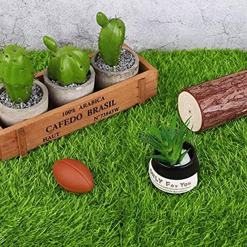 TURSTIN 12 Pieces Artificial Grass Mat Square 12 x 12 Inch Fake Turf Patch - Image 5