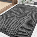 Smiry Front Door Mat Outside Entrance, Low Profile Rubber Doormat by Smiry