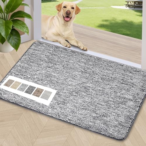 REFETONE Indoor Doormat 20"x32", Low-Profile Entrance Mat, Dark Grey by Refetone