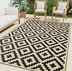 Smiry Outdoor Rug 9x18 ft Waterproof Reversible Boho Mat by Smiry