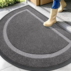 OLANLY Half Circle Front Door Mat Outside 47x32 All-Season Rubber Doormat by OLANLY
