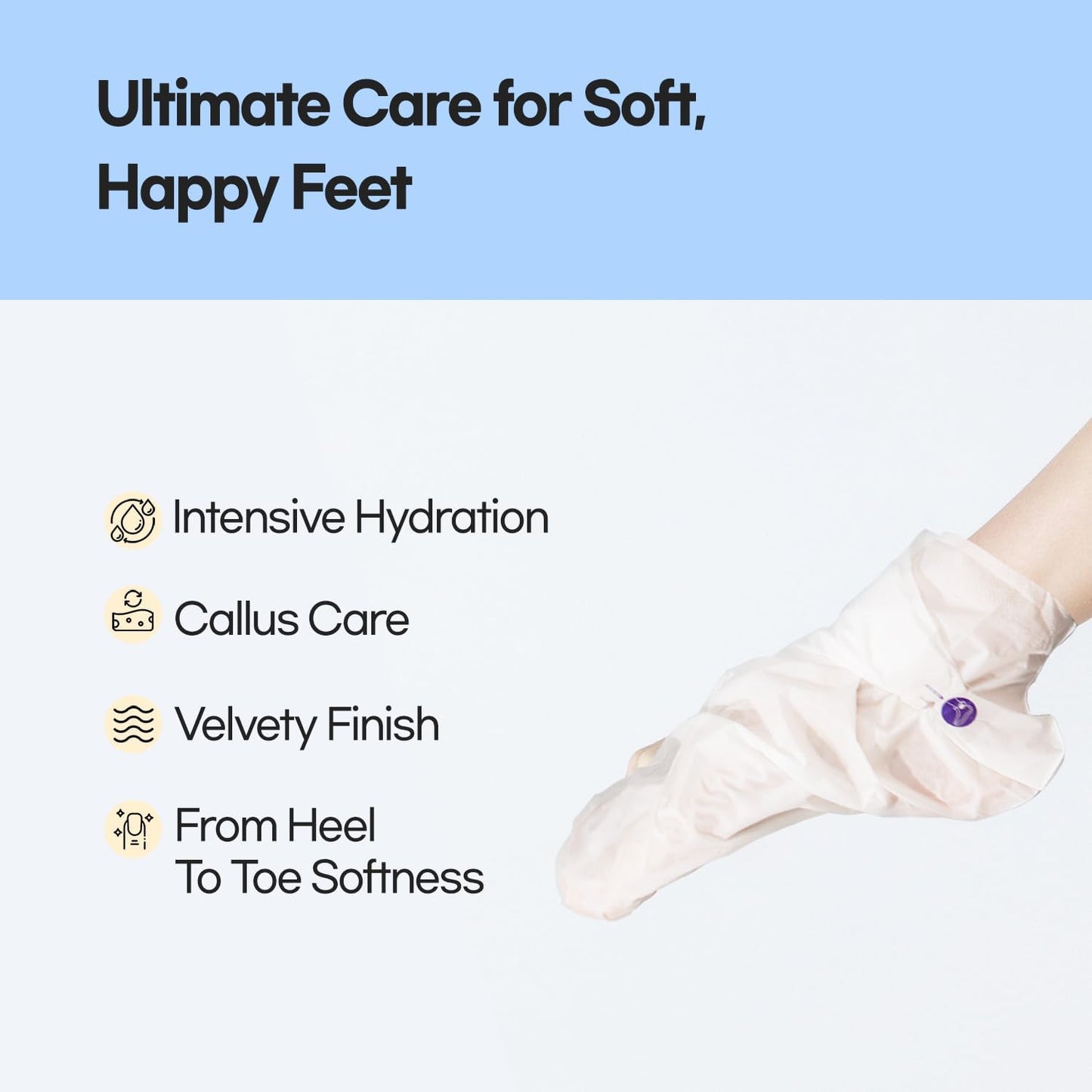 Epielle Intensive Repairing Foot Masks 6 Pairs, Deep Moisturizing Socks for Dry Feet & Cracked Heels, Repair with Coconut Oil & Milk Extract, Korean Skin Care, Spa Set, Self Care Gifts for Women