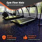 SUPERJARE 0.4'' Thick 12 Pcs 48 Sq Ft Rubber Top Exercise Equipment Mats - Image 4