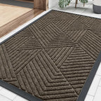 Smiry Front Door Mat Outside Entrance, Low Profile Rubber Doormat by Smiry